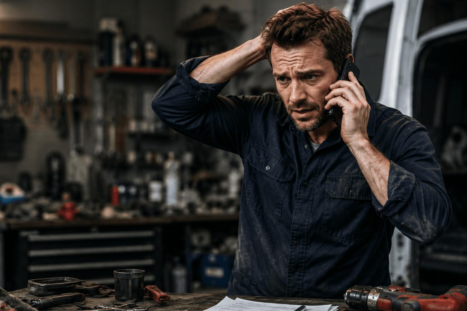 Handwerker bei der Arbeit
